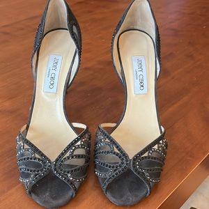 Jimmy Choo suede & mesh pump size 41